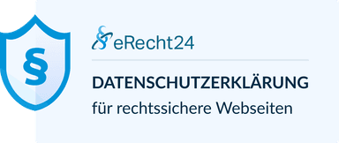 eRecht24-Siegel: Datenschutzerklärung erstellt mit dem Datenschutz-Generator von eRecht24