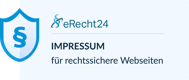 eRecht24-Siegel: Impressum erstellt mit dem Impressum-Generator von eRecht24